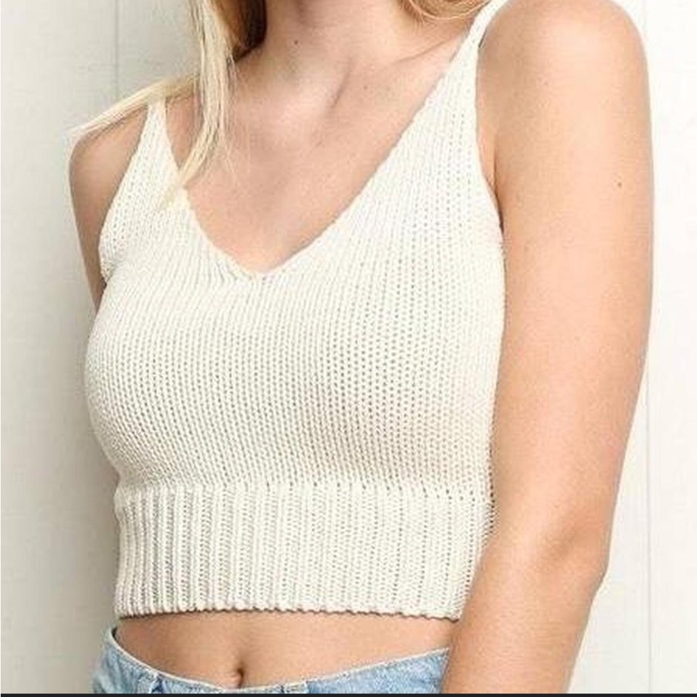 Brandy Melville | Luna White Knit Tank